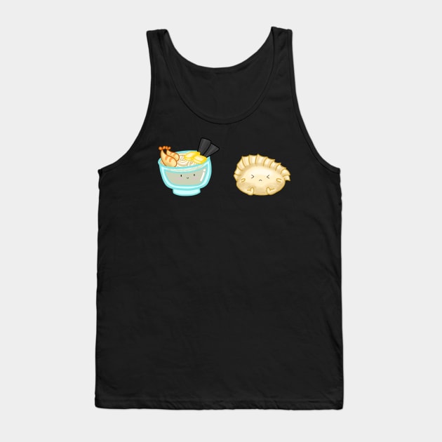 Glass Bowl Udon Noodle and Dumpling Tank Top by aishiiart